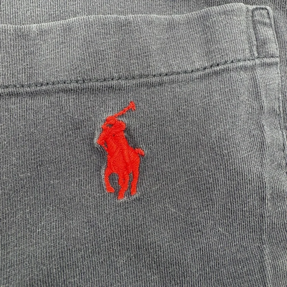 Polo Ralph Lauren Men's Large Navy Blue Crewneck Pocket T-Shirt Red Pony Flawed